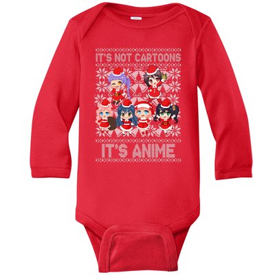 Its Not Cartoons Its Anime Ugly Christmas Baby Long Sleeve Bodysuit