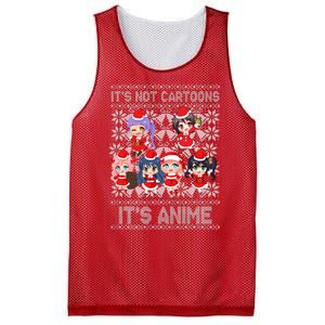 Its Not Cartoons Its Anime Ugly Christmas Mesh Reversible Basketball Jersey Tank