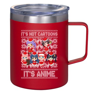 Its Not Cartoons Its Anime Ugly Christmas 12oz Stainless Steel Coffee Mug
