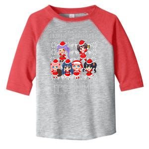 Its Not Cartoons Its Anime Ugly Christmas Toddler Fine Jersey T-Shirt