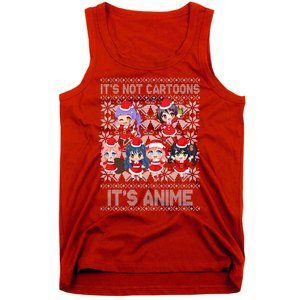 Its Not Cartoons Its Anime Ugly Christmas Tank Top