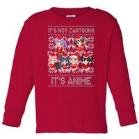 Its Not Cartoons Its Anime Ugly Christmas Toddler Long Sleeve Shirt