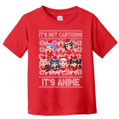 Its Not Cartoons Its Anime Ugly Christmas Toddler T-Shirt