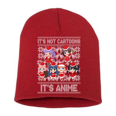 Its Not Cartoons Its Anime Ugly Christmas Short Acrylic Beanie