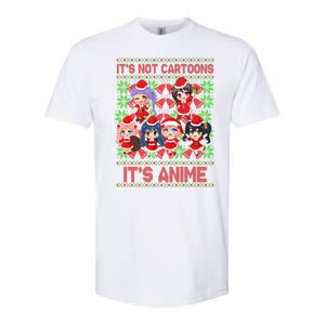 Its Not Cartoons Its Anime Ugly Christmas Softstyle CVC T-Shirt