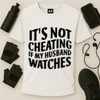It's Not Cheating If My Husband Watches Funny Saying Performance Shirt