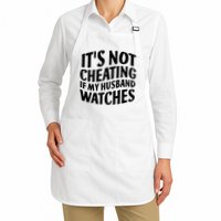 It's Not Cheating If My Husband Watches Funny Saying Apron
