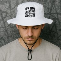 It's Not Cheating If My Husband Watches Funny Saying Bucket Hat