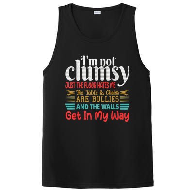 Im Not Clumsy Sarcastic Funny Saying PosiCharge Competitor Tank