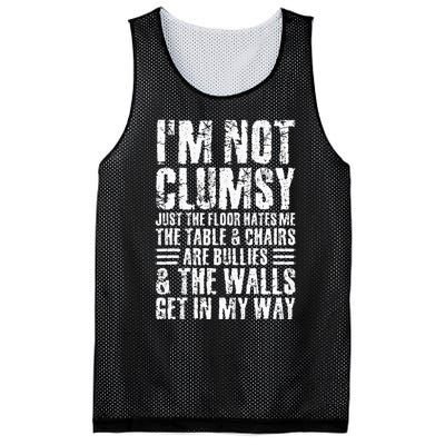 Im Not Clumsy Sarcastic Sayings Men Women N Tween Mesh Reversible Basketball Jersey Tank