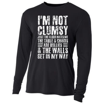 Im Not Clumsy Sarcastic Sayings Men Women N Tween Cooling Performance Long Sleeve Crew