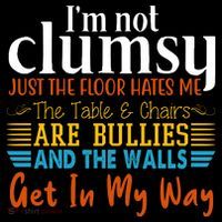 Im Not Clumsy Just The Floor Hates Me Funny Stripe Pom Pom Beanie