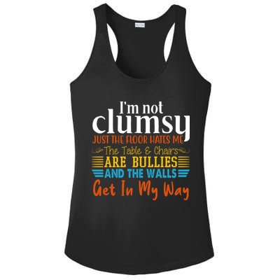 Im Not Clumsy Just The Floor Hates Me Funny Ladies PosiCharge Competitor Racerback Tank