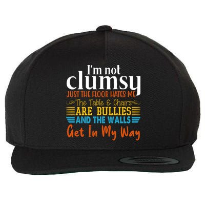 Im Not Clumsy Just The Floor Hates Me Funny Wool Snapback Cap