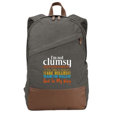 Im Not Clumsy Just The Floor Hates Me Funny Cotton Canvas Backpack