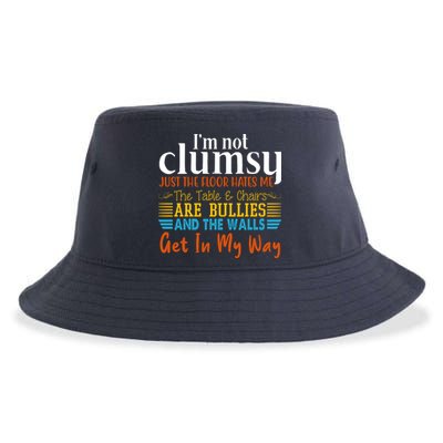 Im Not Clumsy Just The Floor Hates Me Funny Sustainable Bucket Hat