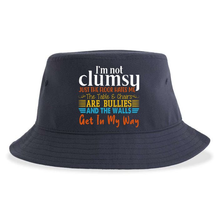 Im Not Clumsy Just The Floor Hates Me Funny Sustainable Bucket Hat