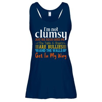 Im Not Clumsy Just The Floor Hates Me Funny Ladies Essential Flowy Tank
