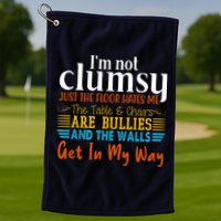 Im Not Clumsy Just The Floor Hates Me Funny Golf Towel