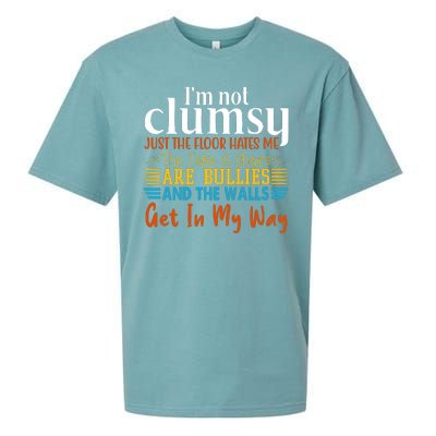 Im Not Clumsy Just The Floor Hates Me Funny Sueded Cloud Jersey T-Shirt