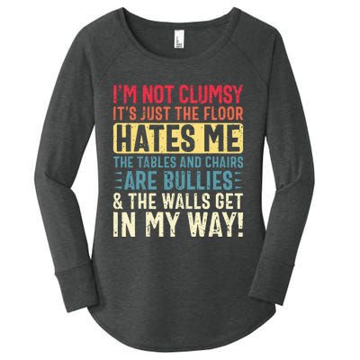 Im Not Clumsy Sarcastic Funny Clumsy Women's Perfect Tri Tunic Long Sleeve Shirt