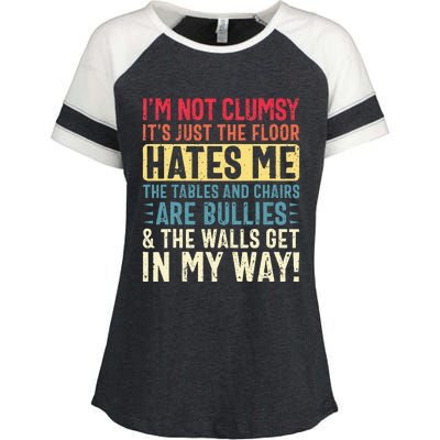 Im Not Clumsy Sarcastic Funny Clumsy Enza Ladies Jersey Colorblock Tee