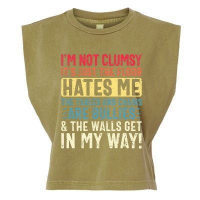 Im Not Clumsy Sarcastic Funny Clumsy Garment-Dyed Women's Muscle Tee