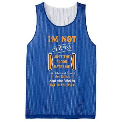 Im Not Clumsy Funny Sayings Sarcastic Mesh Reversible Basketball Jersey Tank