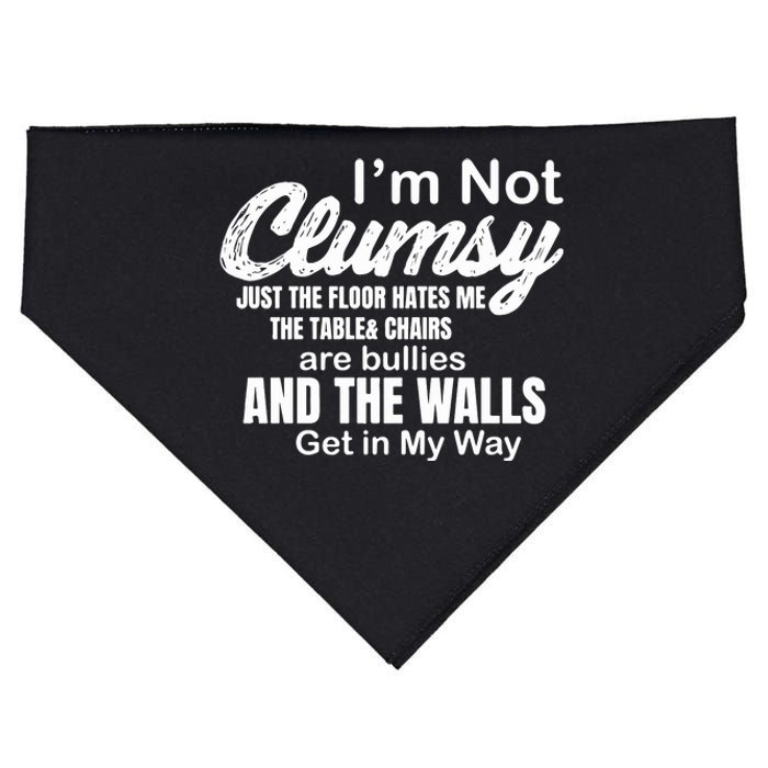 Im Not Clumsy Funny Sayings USA-Made Doggie Bandana