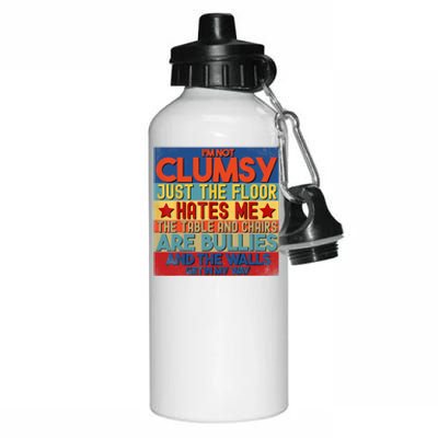 Im Not Clumsy Funny Sayings Sarcastic Men Women Boy Girl Aluminum Water Bottle 