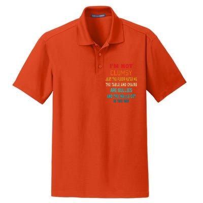 Im Not Clumsy Funny Sarcasm Gift Funny Sarcarm Dry Zone Grid Polo