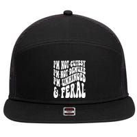 IM Not Cutesy IM Not Demure IM Unhinged And Feral 7 Panel Mesh Trucker Snapback Hat