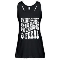 IM Not Cutesy IM Not Demure IM Unhinged And Feral Ladies Essential Flowy Tank