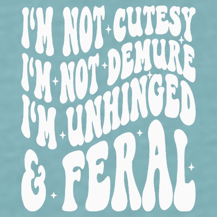 IM Not Cutesy IM Not Demure IM Unhinged And Feral Sueded Cloud Jersey T-Shirt