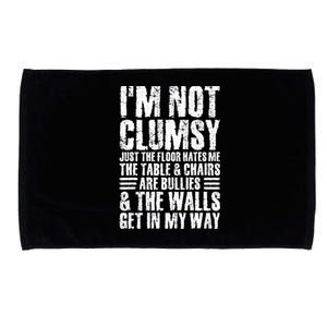 I'm Not Clumsy Sarcastic Sayings Adult Teen Tween Funny Microfiber Hand Towel