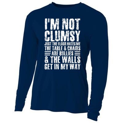 I'm Not Clumsy Sarcastic Sayings Adult Teen Tween Funny Cooling Performance Long Sleeve Crew