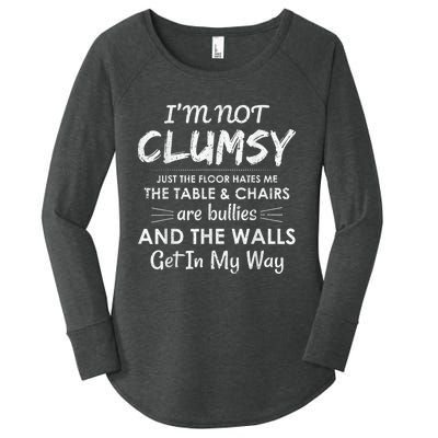 IM Not Clumsy Funny Sarcastic Saying Humor Women's Perfect Tri Tunic Long Sleeve Shirt