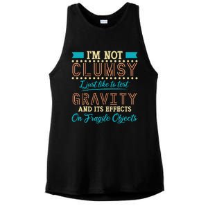 IM Not Clumsy Funny Sayings Sarcastic Boy Girl Ladies PosiCharge Tri-Blend Wicking Tank