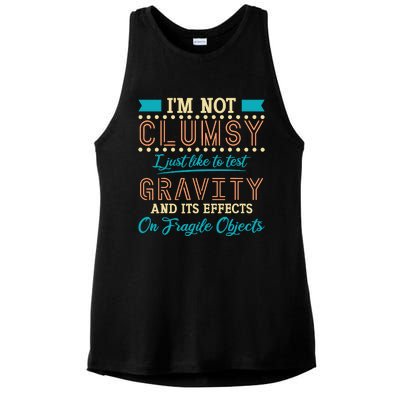 IM Not Clumsy Funny Sayings Sarcastic Boy Girl Ladies PosiCharge Tri-Blend Wicking Tank