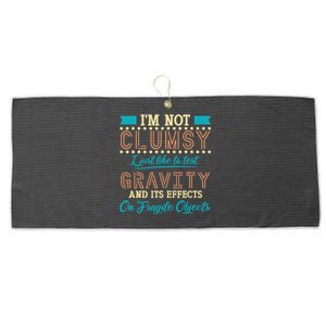 IM Not Clumsy Funny Sayings Sarcastic Boy Girl Large Microfiber Waffle Golf Towel