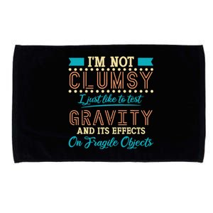 IM Not Clumsy Funny Sayings Sarcastic Boy Girl Microfiber Hand Towel