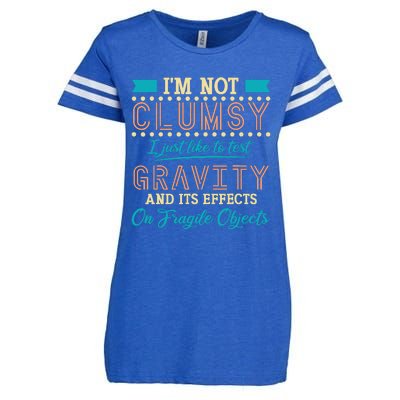 IM Not Clumsy Funny Sayings Sarcastic Boy Girl Enza Ladies Jersey Football T-Shirt