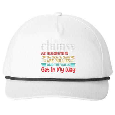 Im Not Clumsy Sarcastic Funny Saying Snapback Five-Panel Rope Hat