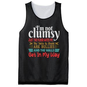 Im Not Clumsy Sarcastic Women Men Funny Saying Mesh Reversible Basketball Jersey Tank