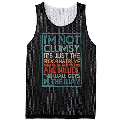 Im Not Clumsy Sarcastic Women Men Boy Girls Funny Saying Mesh Reversible Basketball Jersey Tank