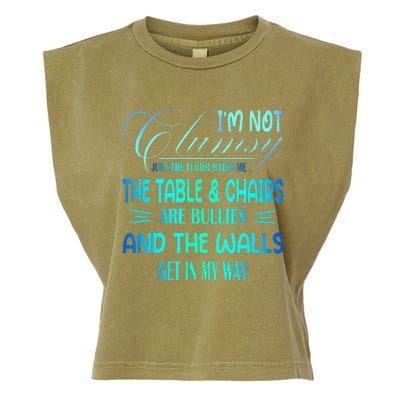 I'm Not Clumsy Sarcastic Wo Funny Saying Garment-Dyed Women's Muscle Tee