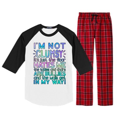 Im Not Clumsy Funny Sarcastic Sarcasm Funny Saying Raglan Sleeve Pajama Set