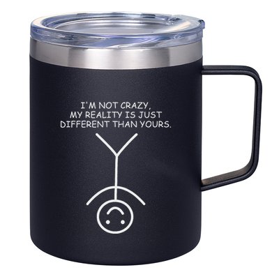 IM Not Crazy Funny Stickman Stick Figure Comic Design 12oz Stainless Steel Coffee Mug