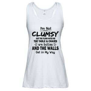 I'm Not Clumsy Funny Sayings Sarcastic Quotes Ladies Essential Flowy Tank