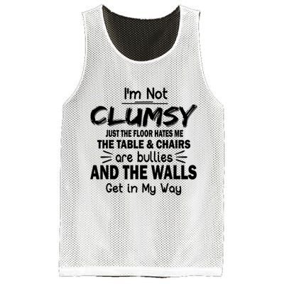 I'm Not Clumsy Funny Sayings Sarcastic Quotes Mesh Reversible Basketball Jersey Tank